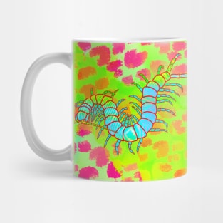 Pretty Centipede | Cheetah Print (Deep Pink/Chartreuse) Mug